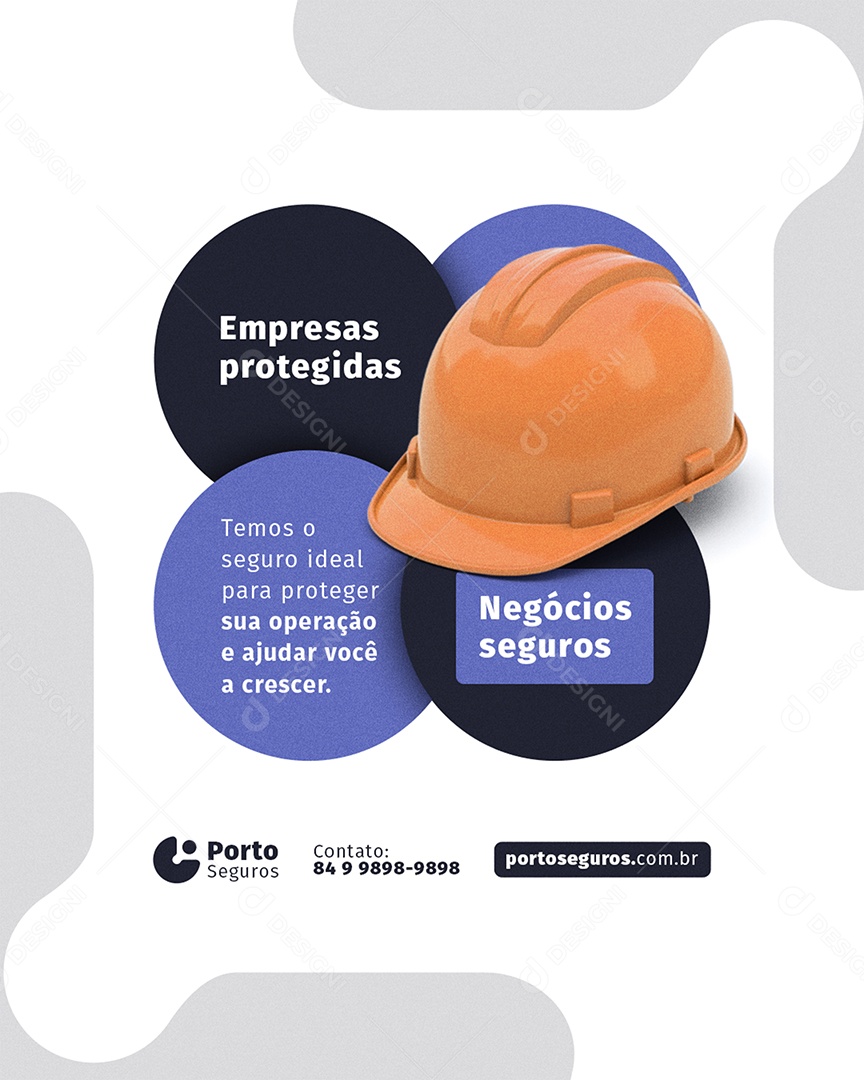 Seguradora Empresas Protegidas Negócios Seguros Social Media PSD Editável