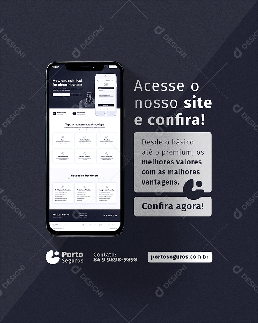 Seguradora Acesse O Nosso Site e Confira Social Media PSD Editável