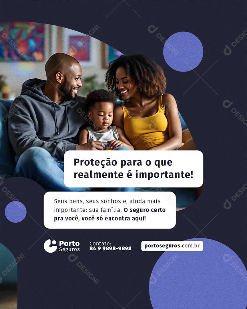 Seguro de Vida Proteção Para O Que Realmente Importante Social Media PSD Editável