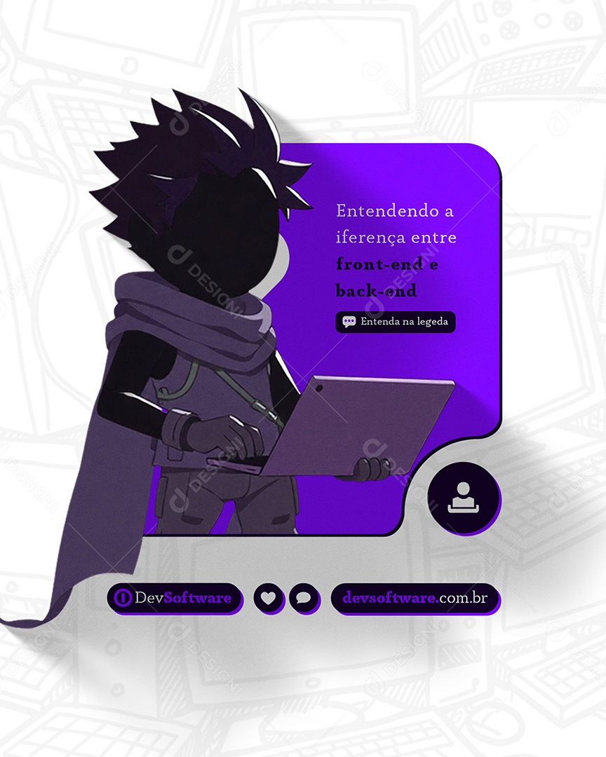 Marketing Digital Entenda na Legenda Social Media PSD Editável