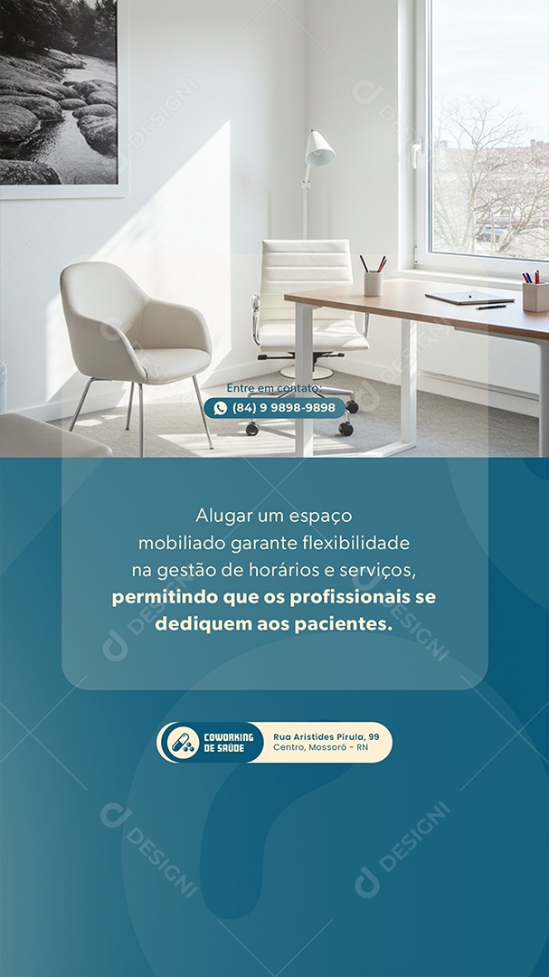 Story Clínica Medica Alugar Um Espaço Mobilizado Garante Flexibilidade Social Media PSD Editável
