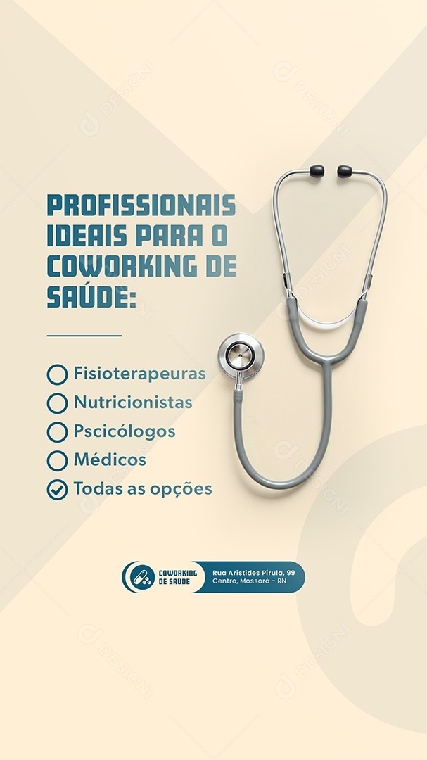 Story Planos de Saúde Profissionais Ideias Para O Coworking de Saúde Social Media PSD Editável