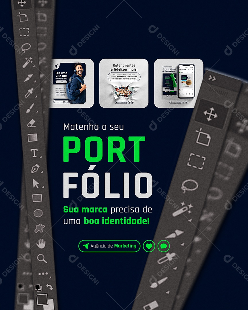 Marketing Digital Sua Marca Precisade Uma Boa Indentidade Social Media PSD Editável