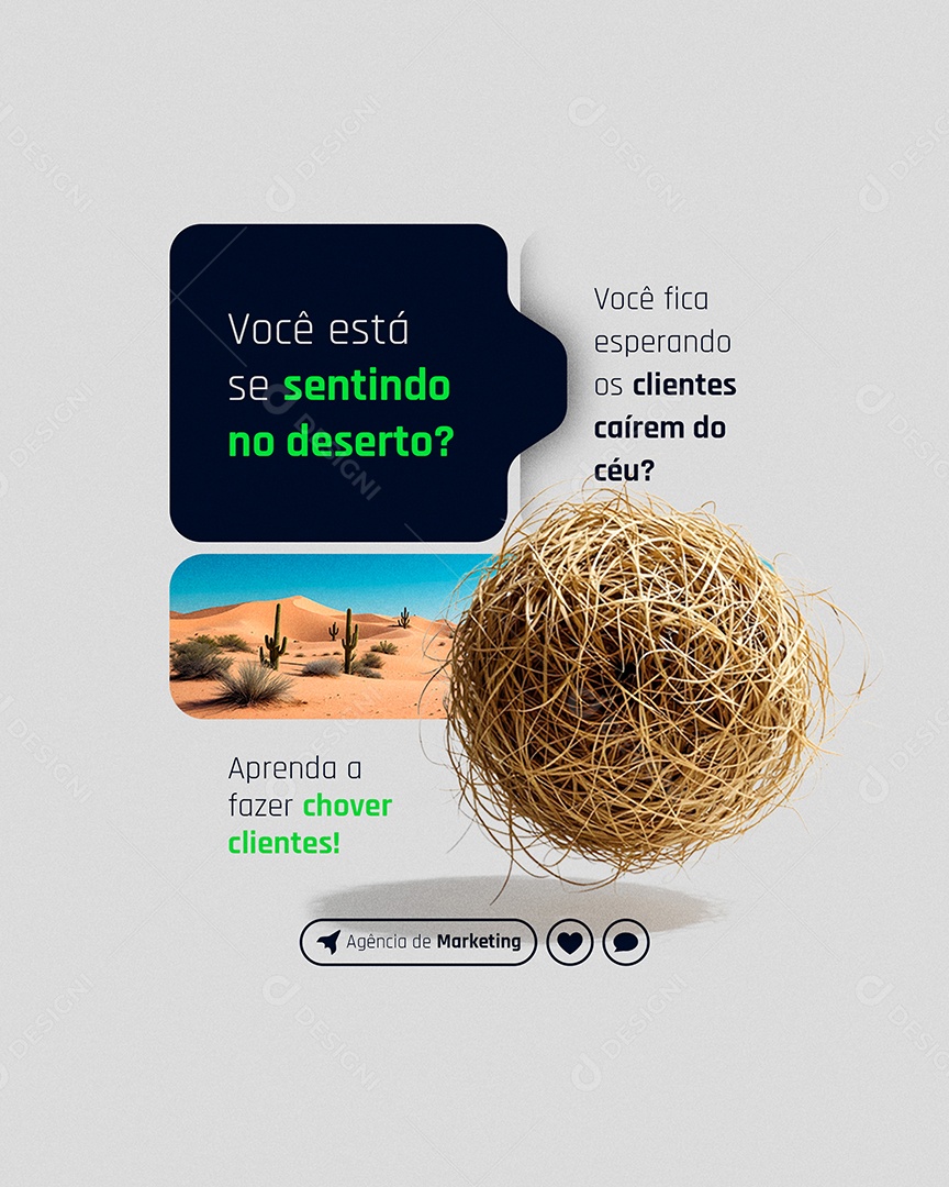 Marketing Digital Aprenda A Fazer Chover Clientes Social Media PSD Editável