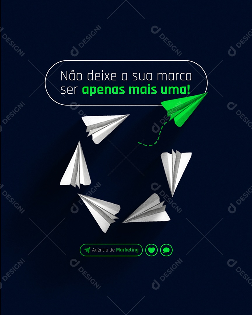 Marketing Digital Não Deixe Sua Marca Ser Apenas Mais Uma Social Media PSD Editável