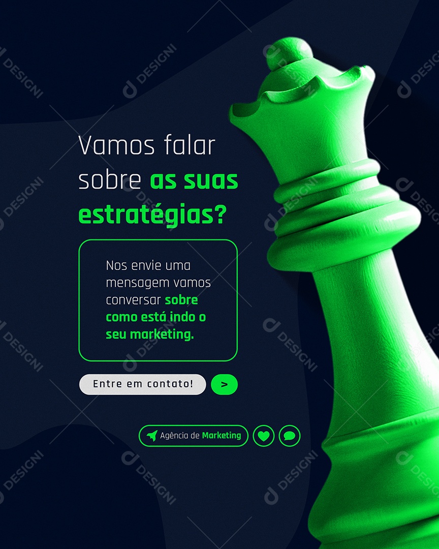 Marketing Digital Quer Mais Clientes Social Media PSD Editável