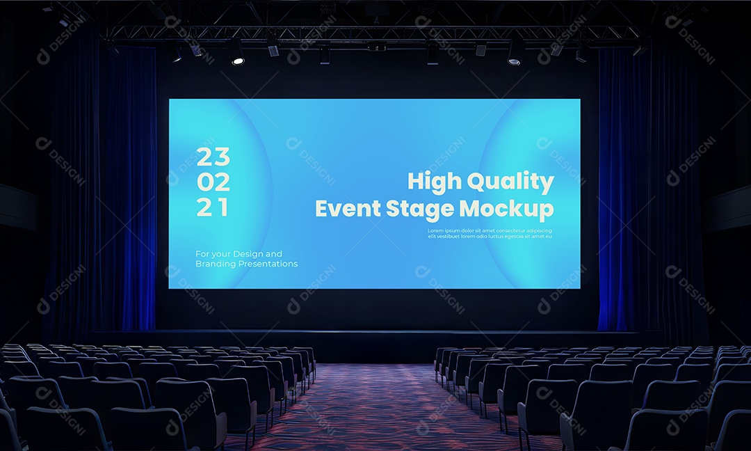 Espaço de Conferência PSD editável Mockup