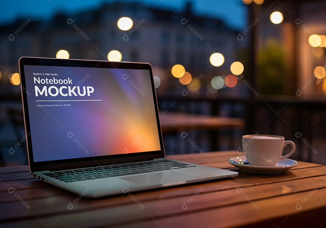 Mockup de Notebook PSD Editável