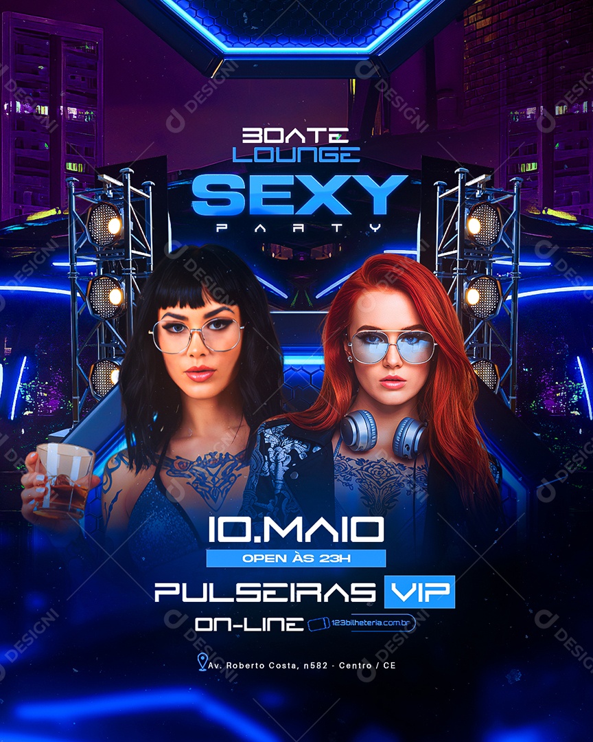 Social Media Flyer Sexy Party PSD Editável