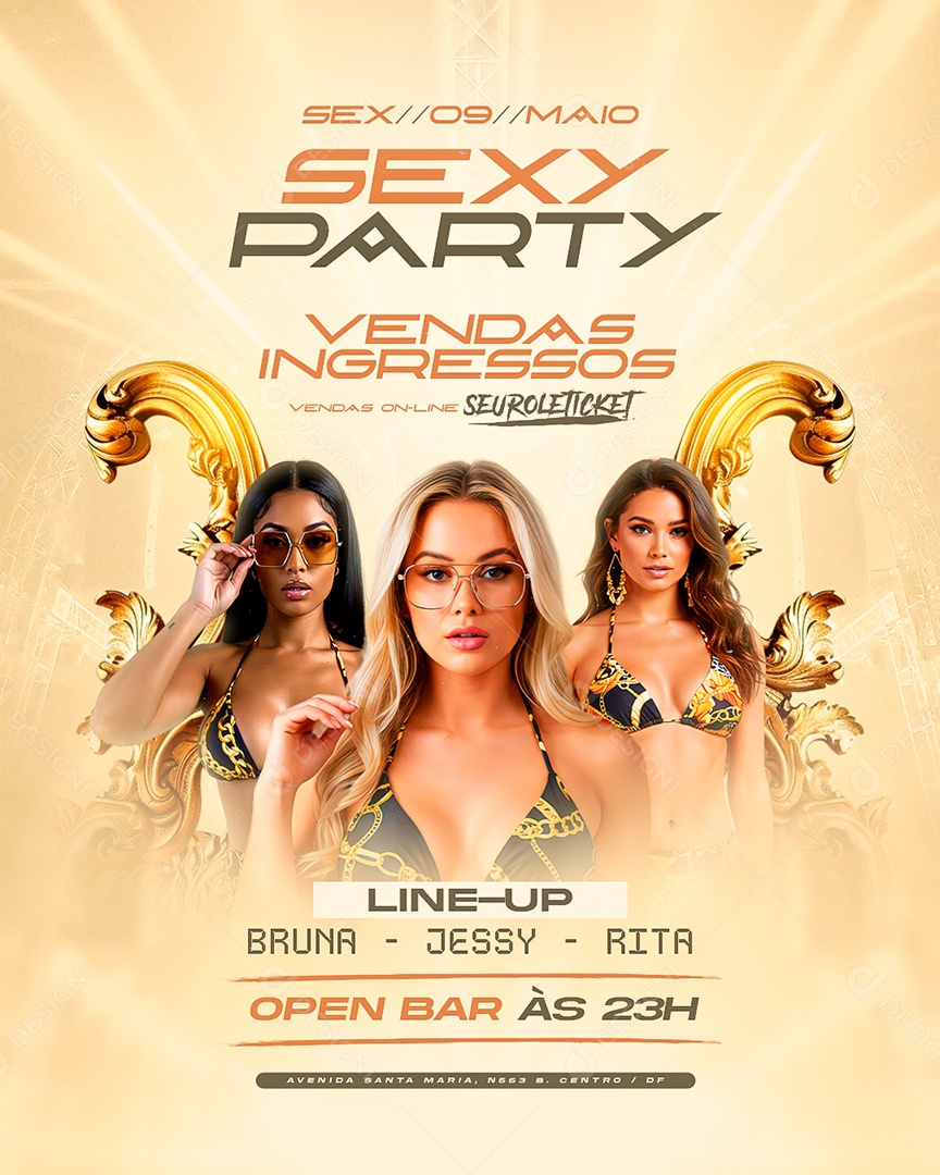 Flyer Sexy Party Social Media PSD Editável