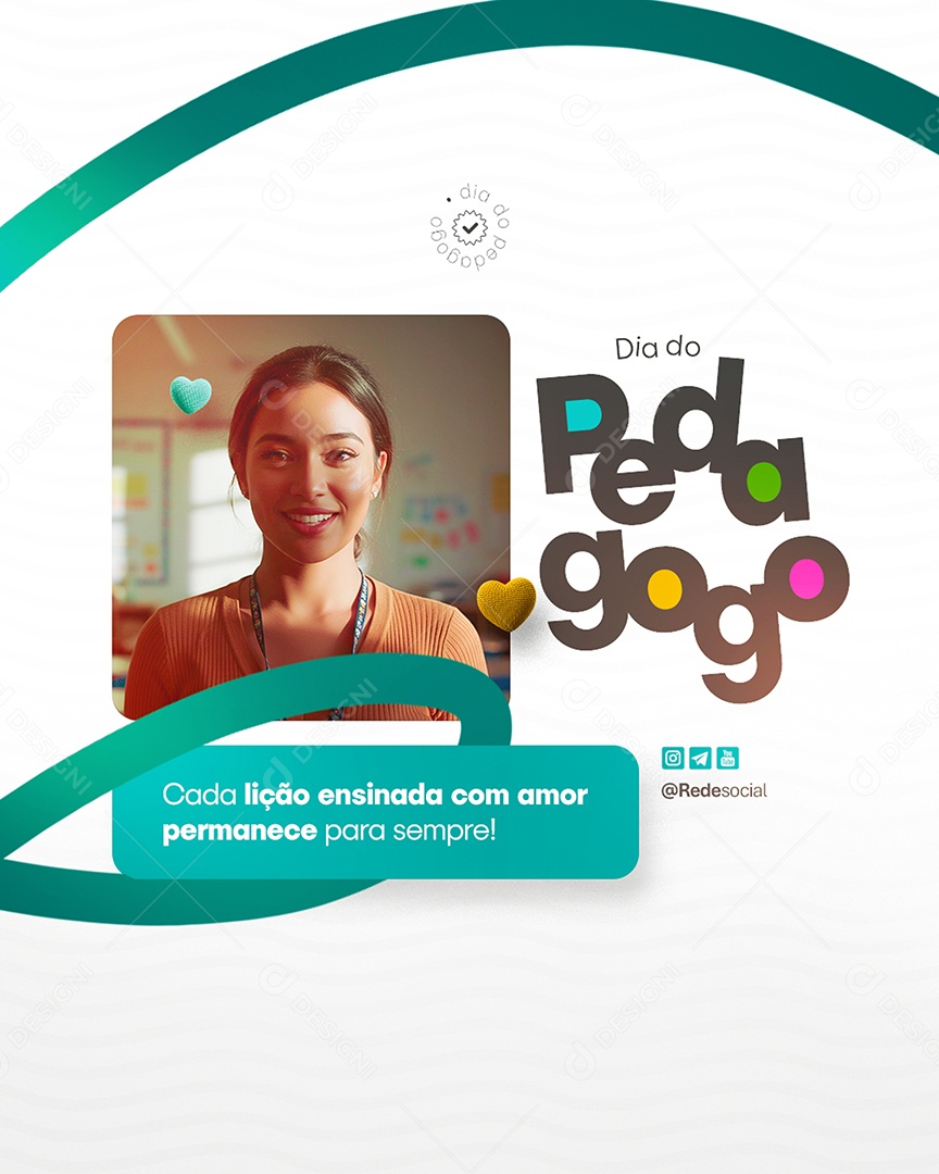 Dia do Pedagogo 20 de Maio Social Media PSD Editável