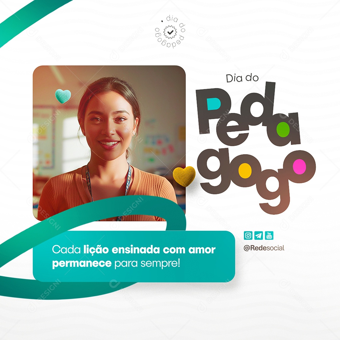 Dia do Pedagogo 20 de Maio Social Media PSD Editável