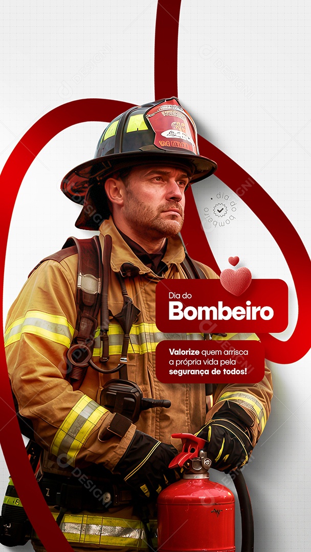 Story Dia Internacional Do Bombeiro 4 De Maio Social Media PSD Editável