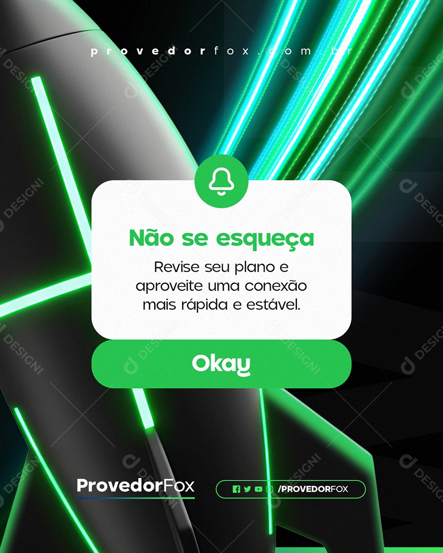 Provedor Não Se Esqueça Social Media PSD Editável