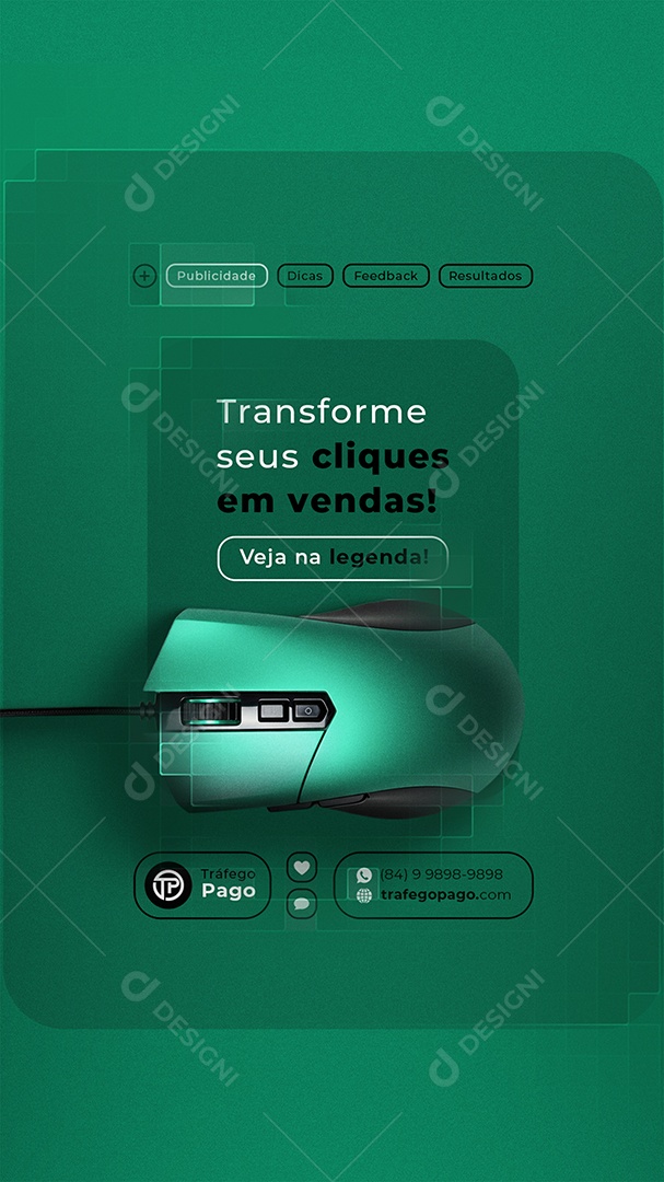 Story Marketing Digital Transforme Sus Cliques Em Vendas Social Media PSD Editável