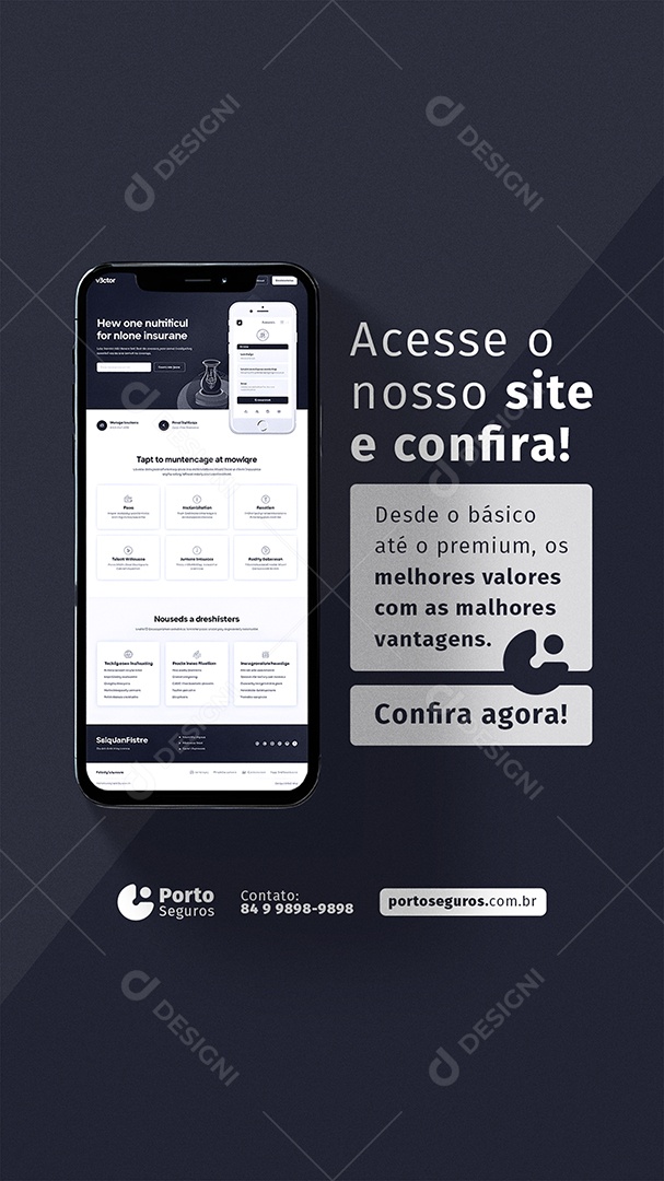 Story Seguradora  Acesse O Nosso Site e Confira Social Media PSD Editável