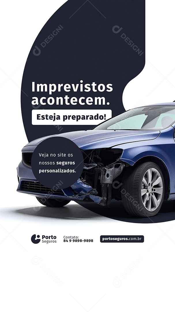 Story Seguradora Imprevistos Acontecem Social Media PSD Editável