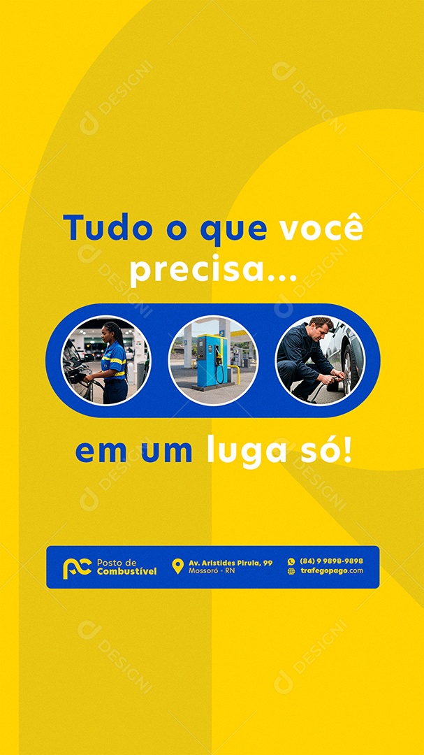 Story Posto de Combustivel  Tudo O Que Você Precisa Em Um Só Lugar Social Media PSD Editável