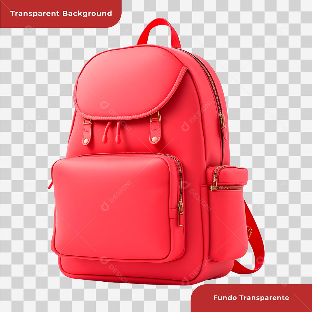 Mochila Escolar Elemento 3D Para Composição PSD