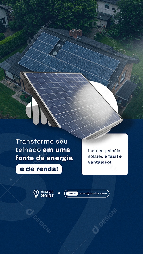 Story Energia Solar Transforme Seu Trabalho Em Uma Fonte de Energia Social Media PSD Editável
