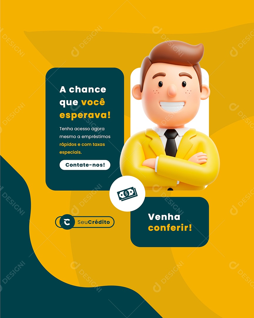 Empréstimo A Chance Que Você Esperava Social Media PSD Editável