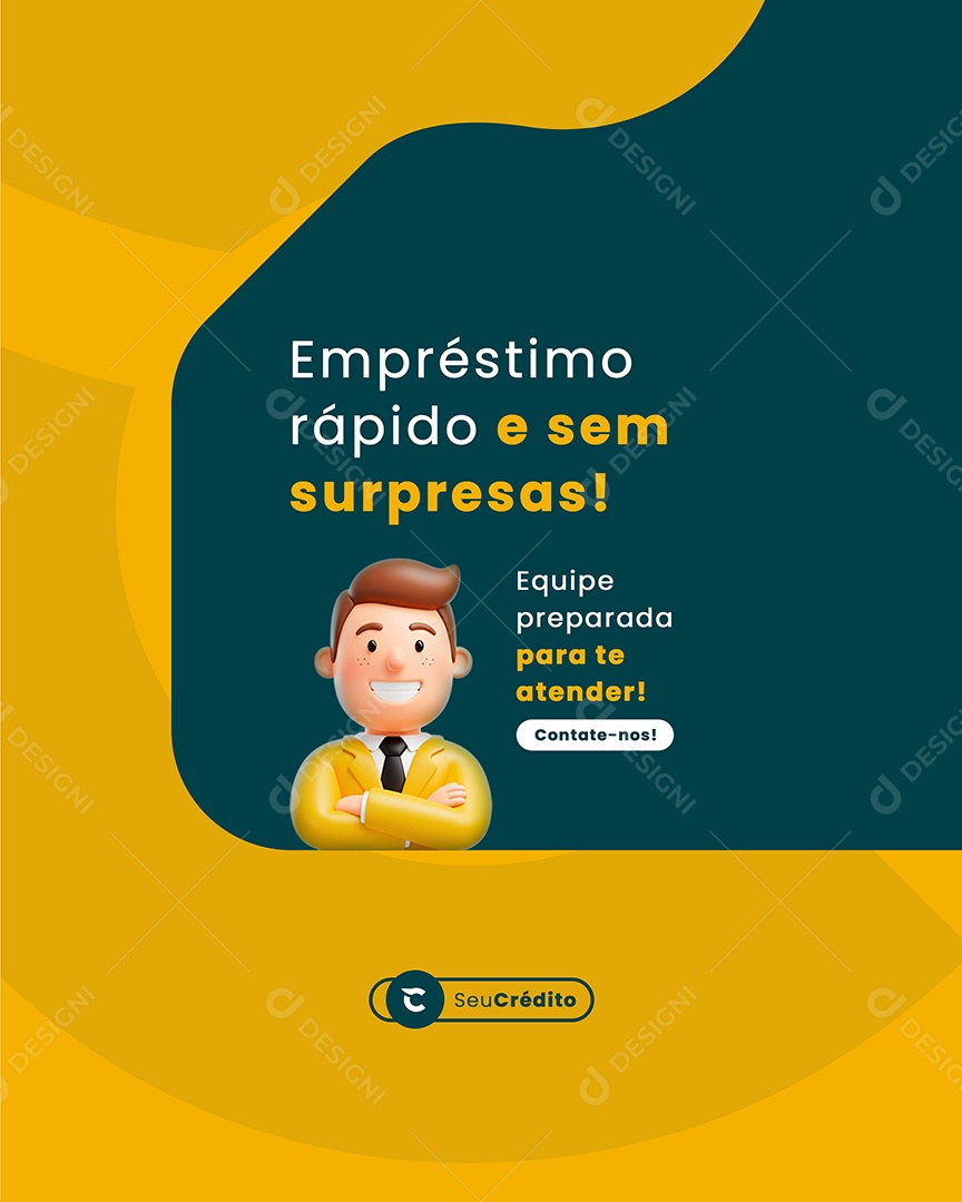 Empréstimo Rápido e Sem Surpresa Social Media PSD Editável
