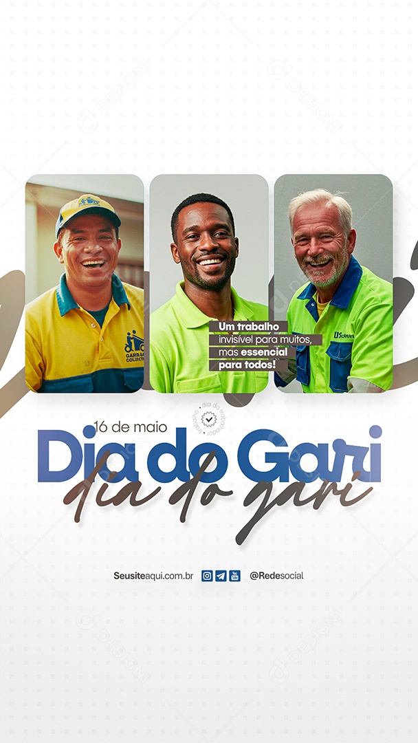 Story Dia Do Gari 16 de Maio Essencial para Todos Social Media PSD Editável