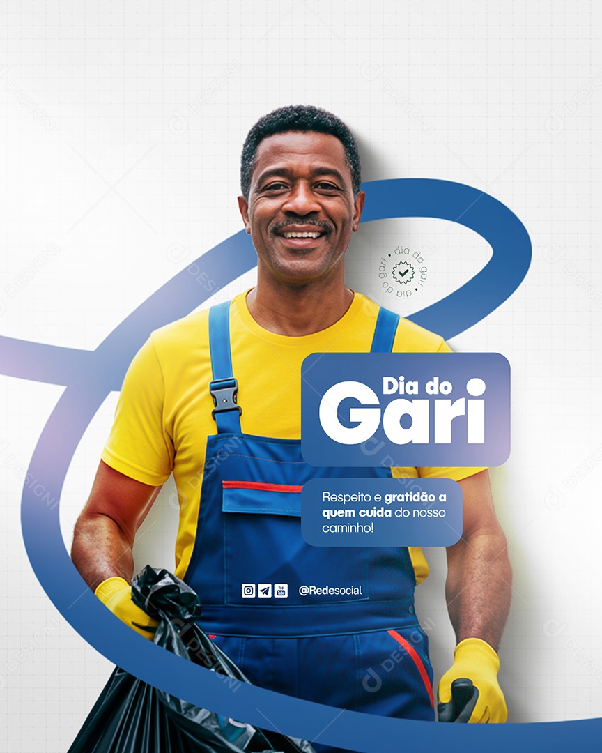 Dia Do Gari 16 de Maio Respeito e Gratidão Social Media PSD Editável