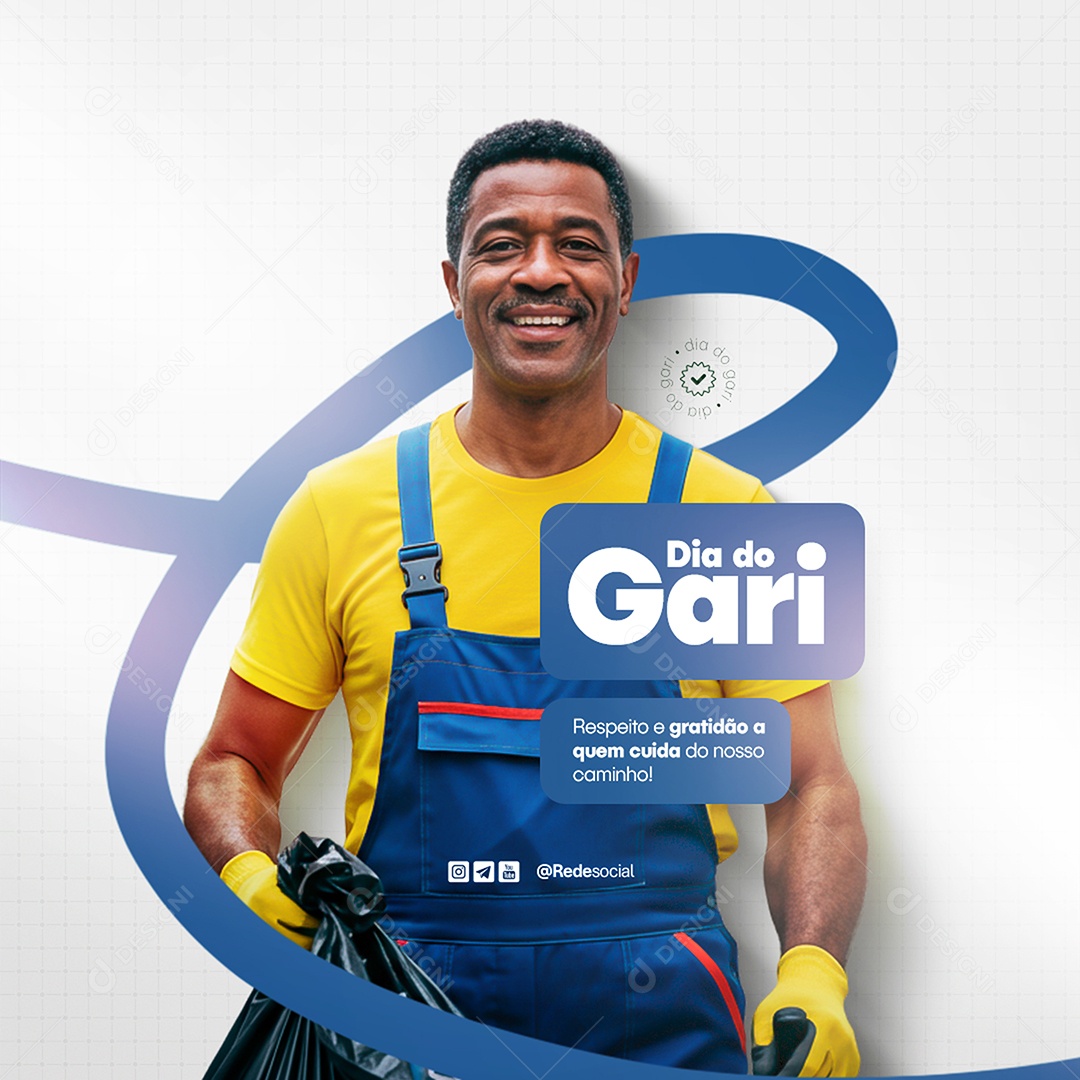 Dia Do Gari 16 de Maio Respeito e Gratidão Social Media PSD Editável