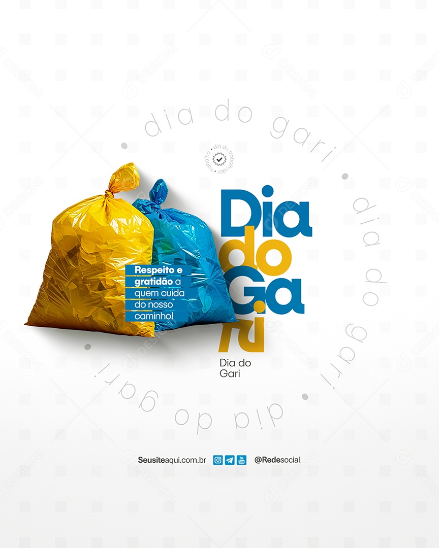Dia Do Gari 16 de Maio Respeito e Gratidão Social Media PSD Editável