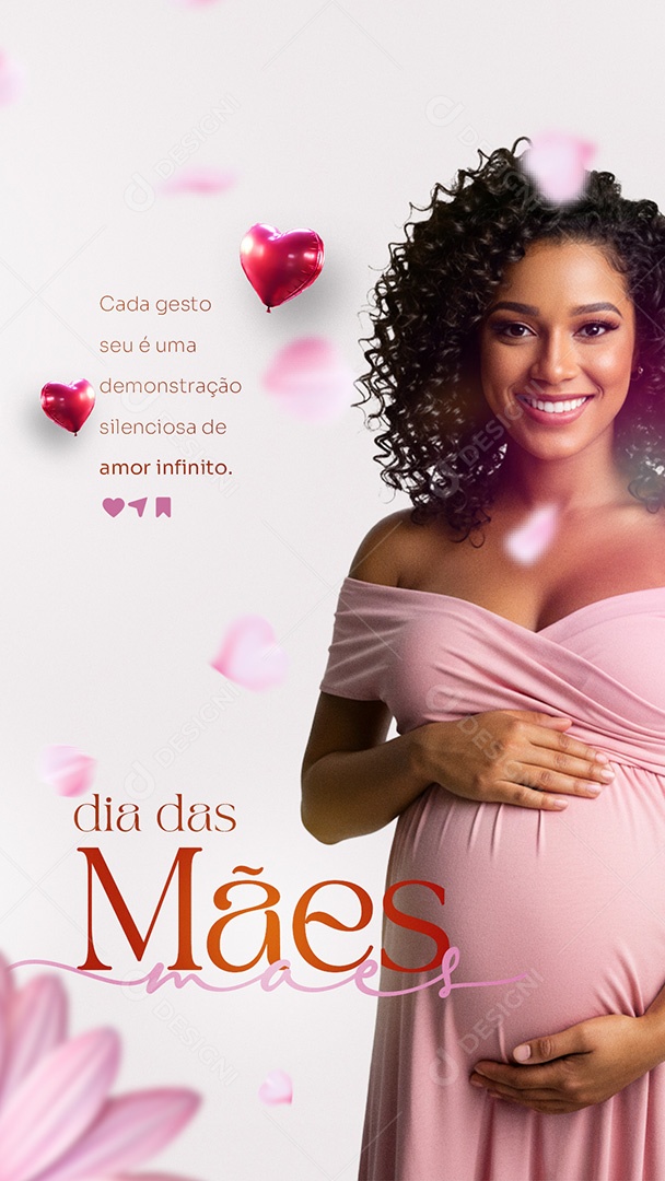 Story Feliz Dia das Mães 11 de Maio Social Media PSD Editável