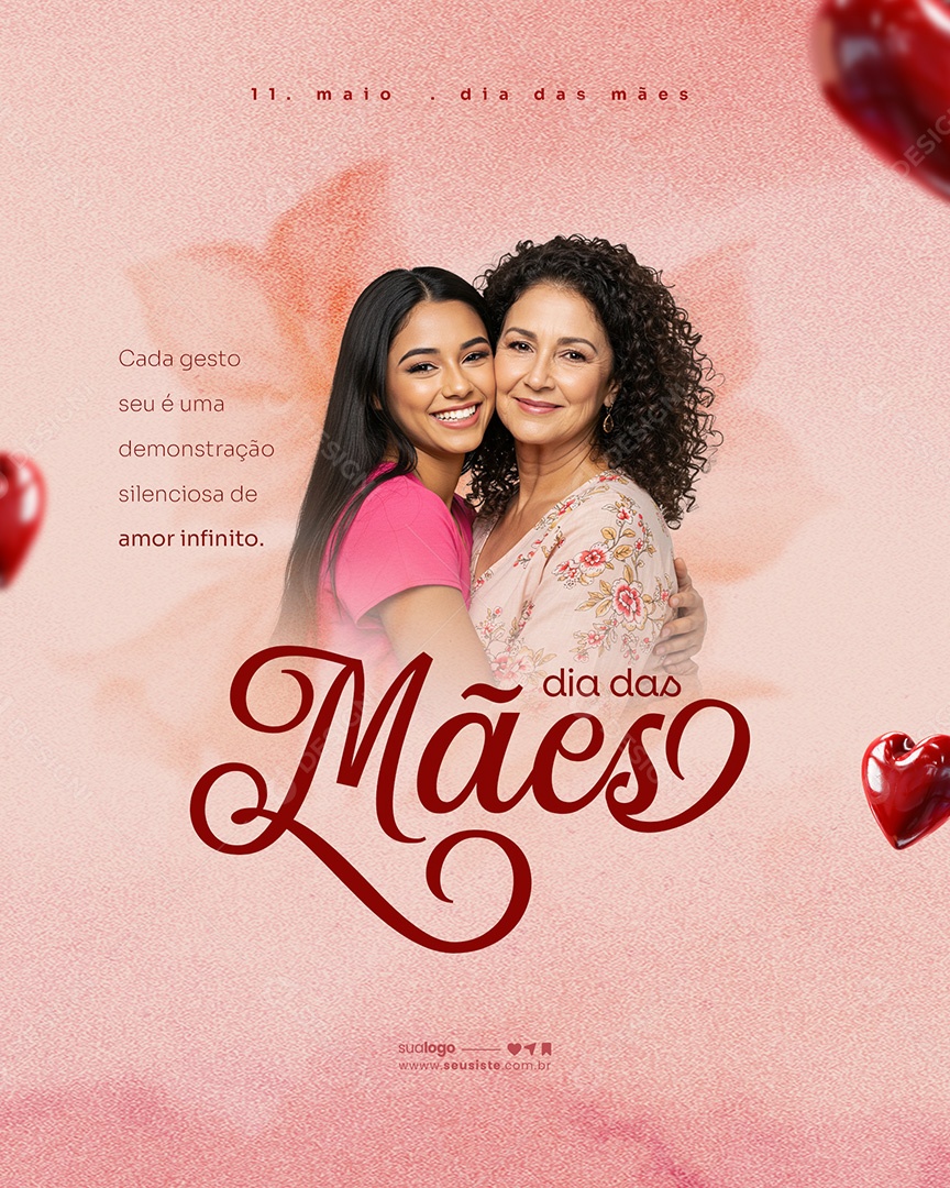Feliz Dia das Mães 11 de Maio Social Media PSD Editável
