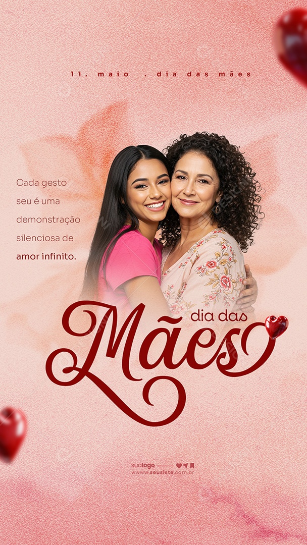 Story Feliz Dia das Mães 11 de Maio Social Media PSD Editável