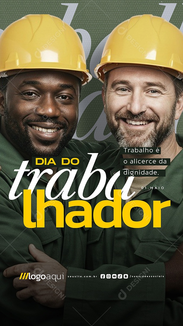 Story Dia Do Trabalhador 01 de Maio Social Media PSD Editável