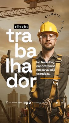 Story Dia Do Trabalhador 01 de Maio Social Media PSD Editável