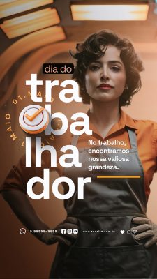 Story Dia Do Trabalhador 01 de Maio Social Media PSD Editável