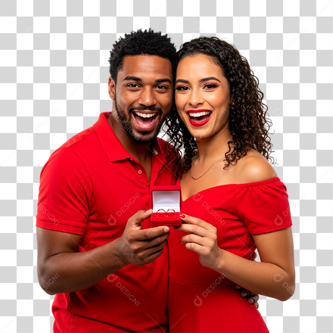 Casal Segurando Aliança PNG Transparente