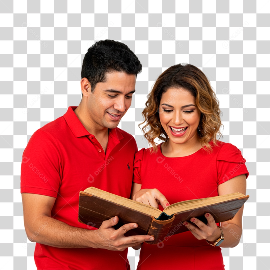 Casal Segurando Álbum PNG Transparente