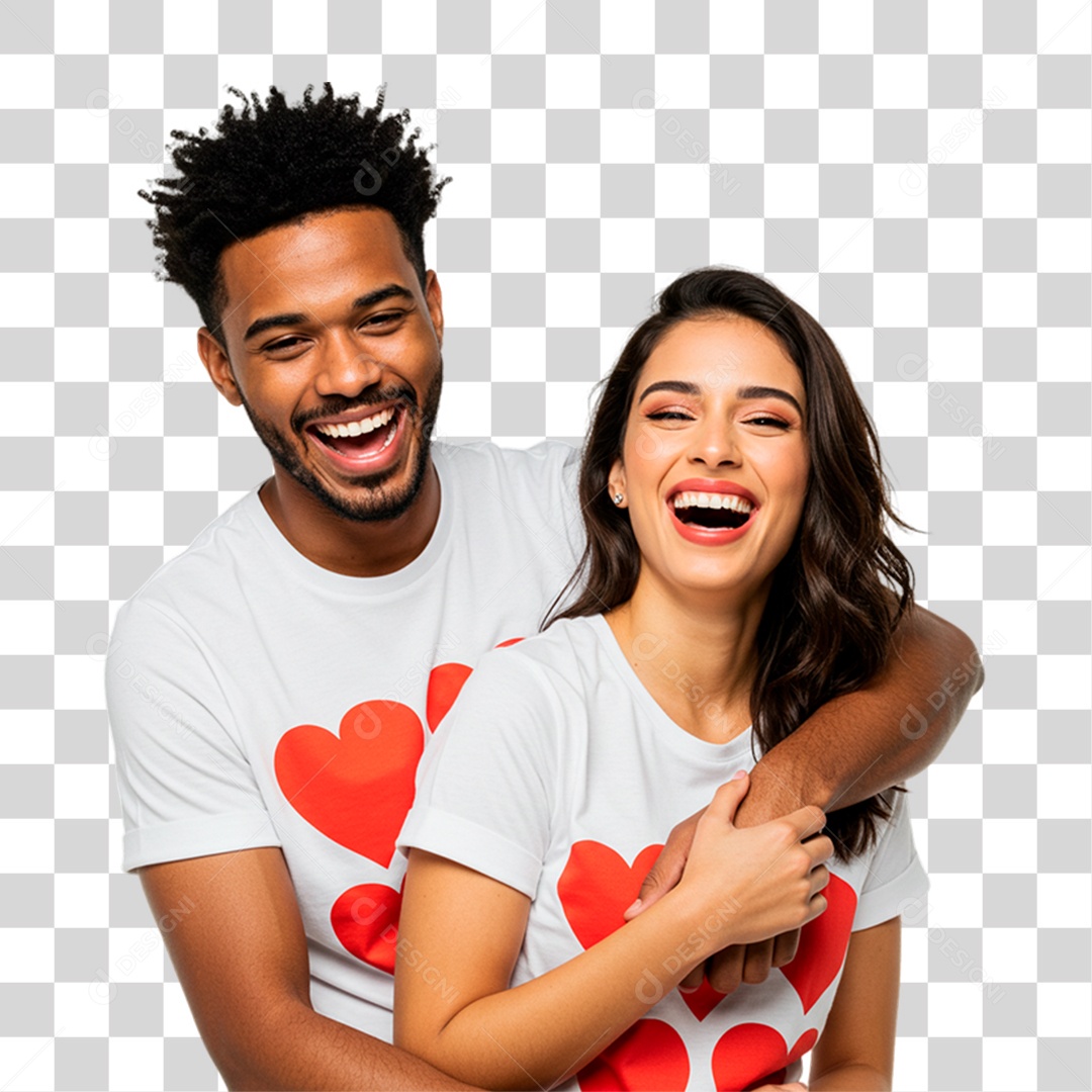 Casal Sorrindo PNG Transparente