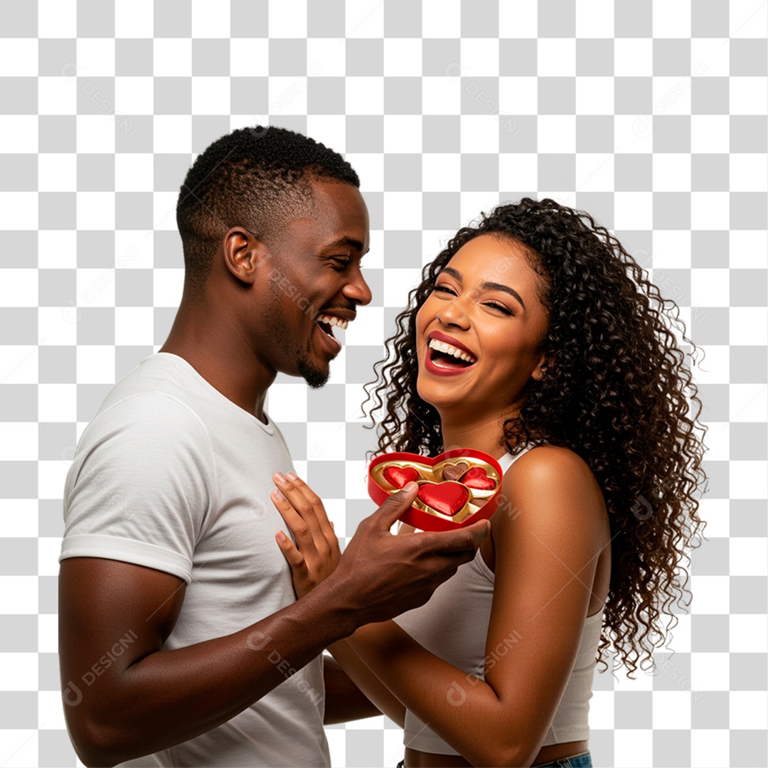 Casal Segurando Coração PNG Transparente