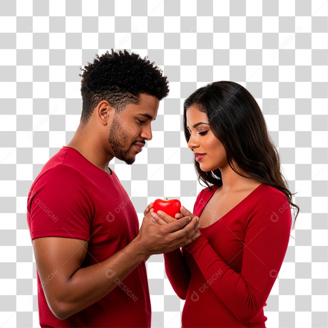 Casal Segurando Vela PNG Transparente