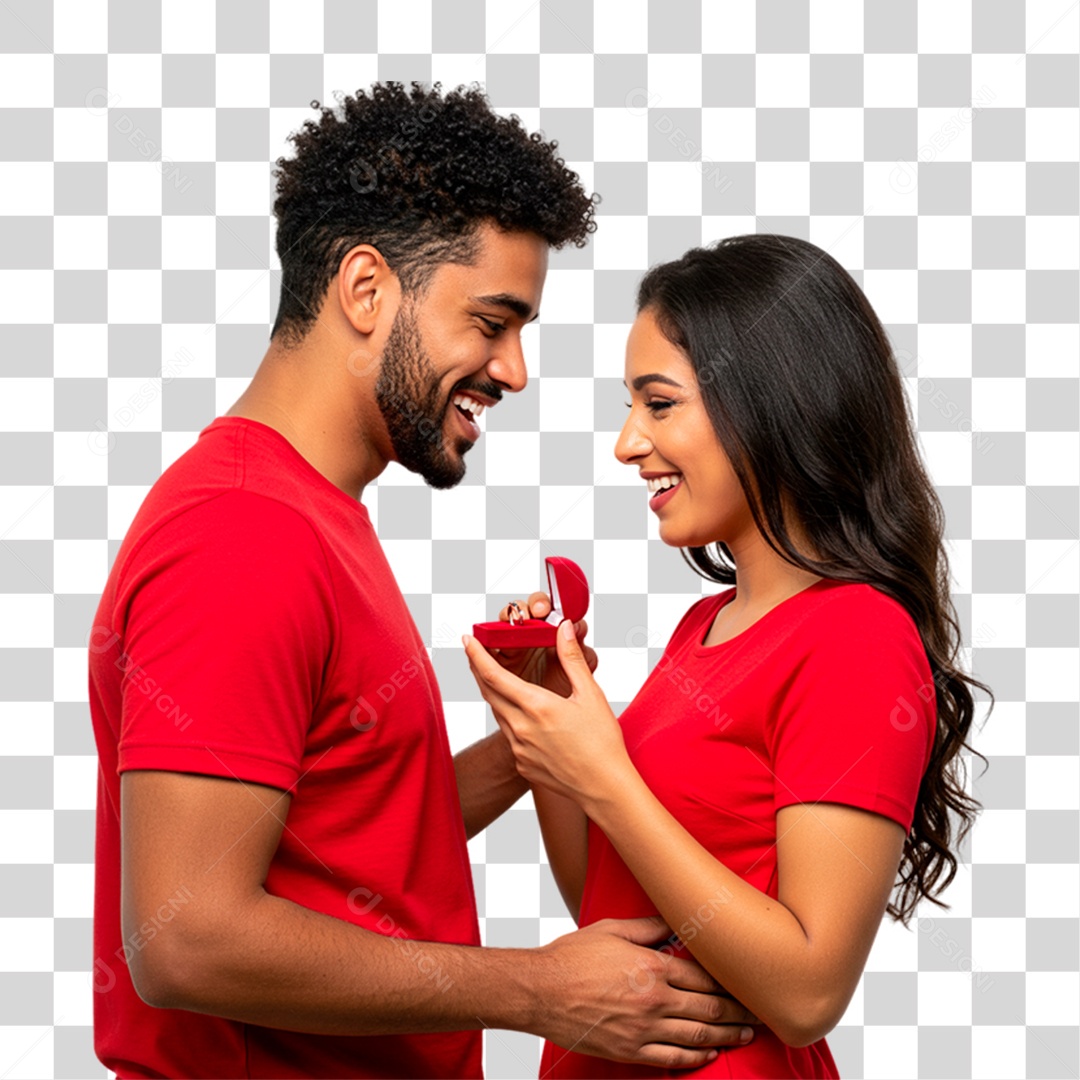 Casal Segurando Aliança PNG Transparente