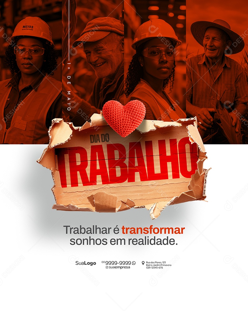 Dia Do Trabalho 01 de Maio Social Media PSD Editável