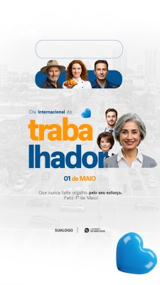 Dia Do Trabalhador 01 de Maio Social Media PSD Editável