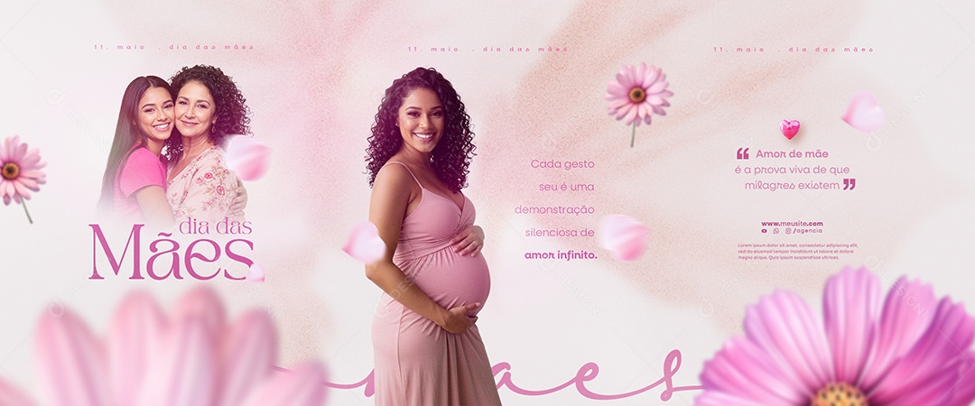 Carrossel Feliz Dia das Mães 11 de Maio Social Media PSD Editável