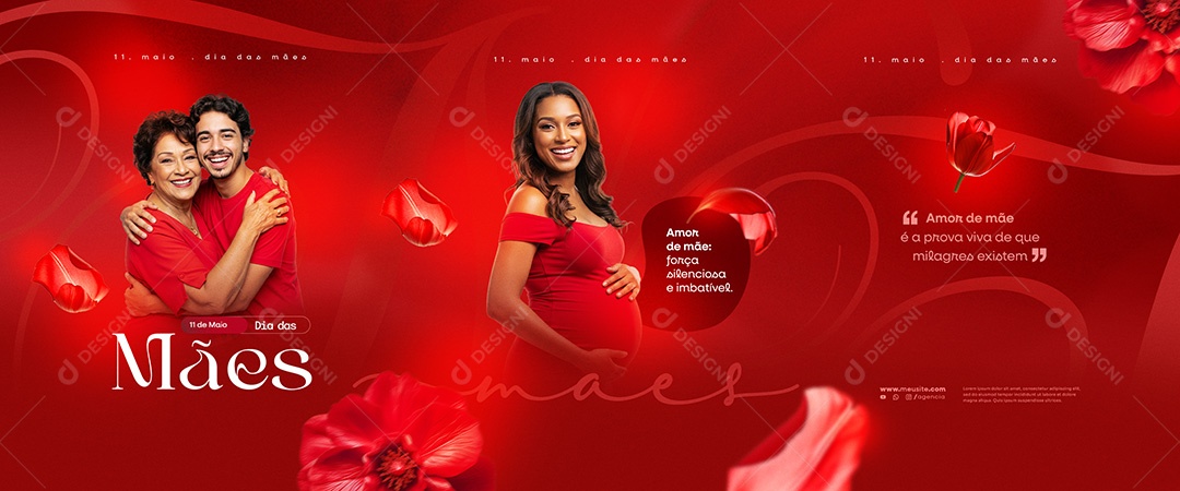 Carrossel Feliz Dia das Mães 11 de Maio Social Media PSD Editável