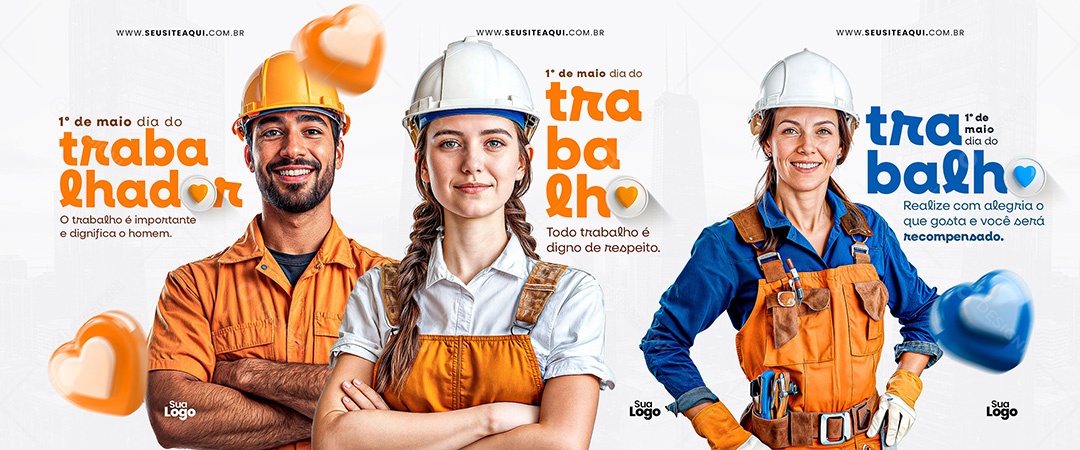 Banner Dia Do Trabalhador 01 de Maio Social Media PSD Editável