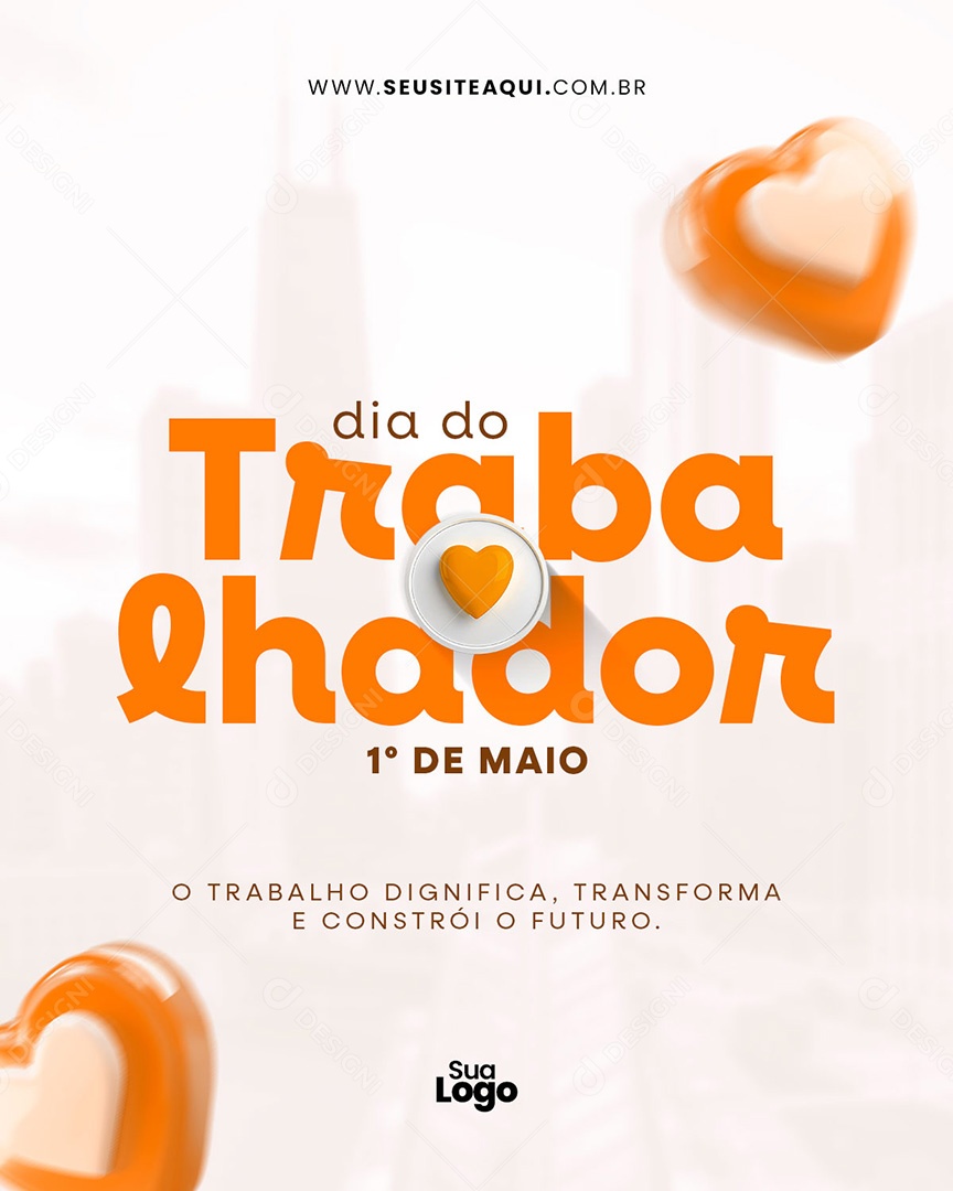 Feed Dia Do Trabalhador 01 de Maio Social Media PSD Editável