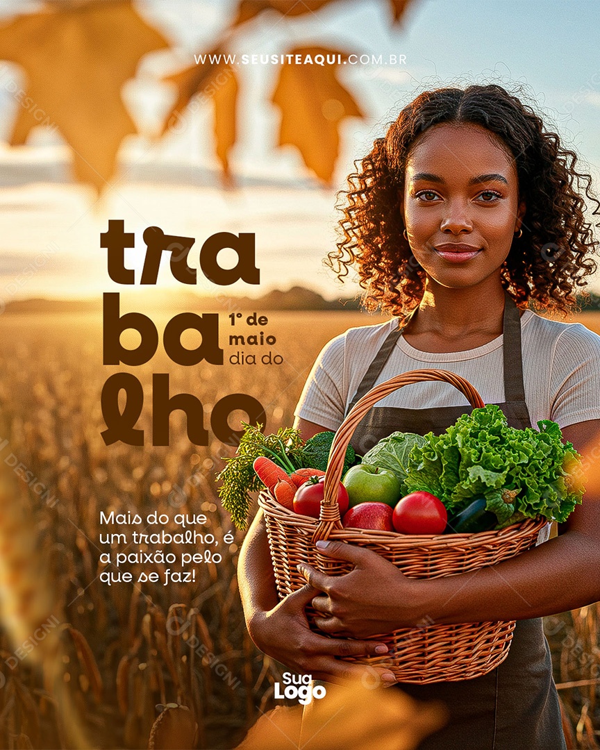Feed Dia Do Trabalhador 01 de Maio Social Media PSD Editável