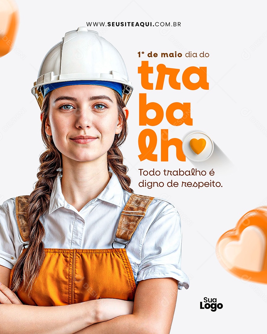 Feed Dia Do Trabalhador 01 de Maio Social Media PSD Editável